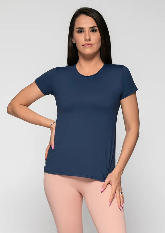 ESSENTIALS LAURA T-SHIRT - NAVY BLUE