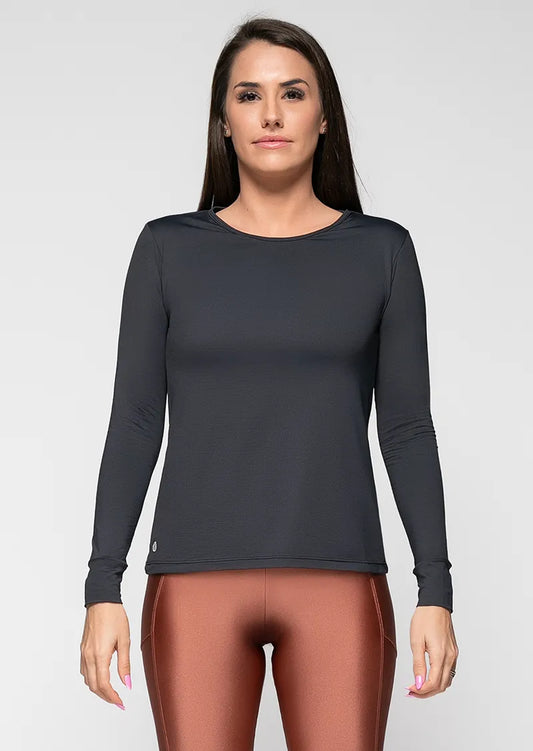 ESSENTIALS LAURA LONG-SLEEVE TOP - BLACK