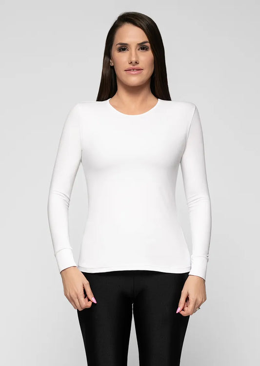 ESSENTIALS LAURA LONG-SLEEVE TOP - WHITE